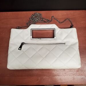 Juditth Quilted Hand Bag with Chain in White from INC